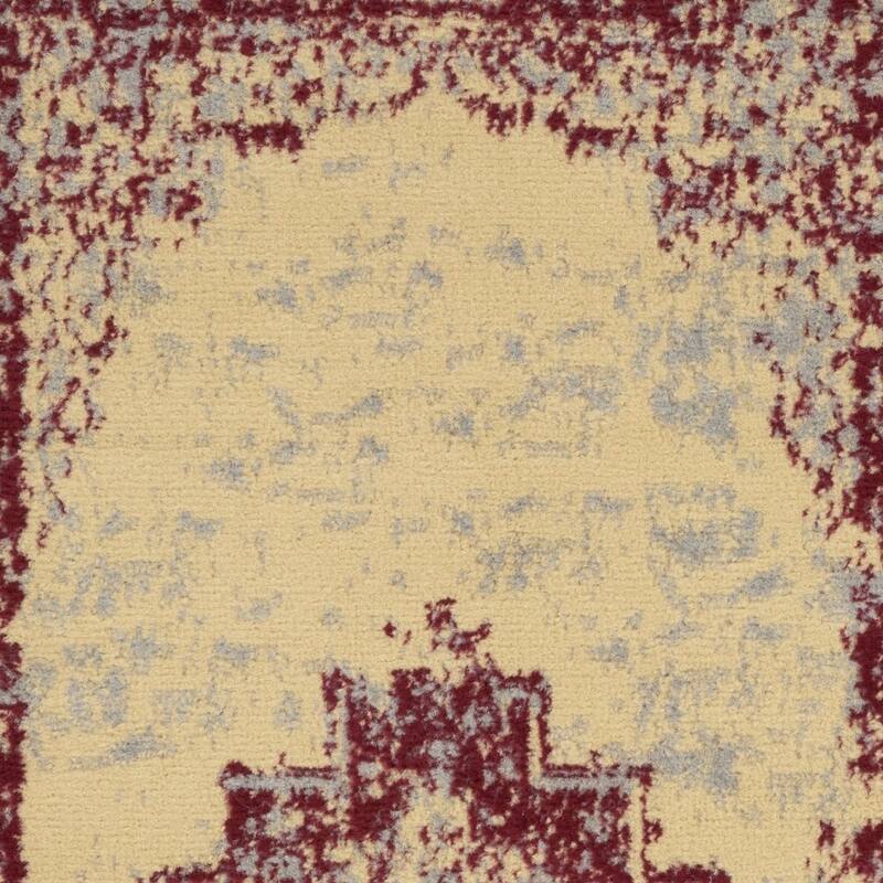 Likaz Power Loomed Distressed Non Skid Stain Resistant Low Pile Area Rug By HomeRoots - 48' X '24' X '0.25