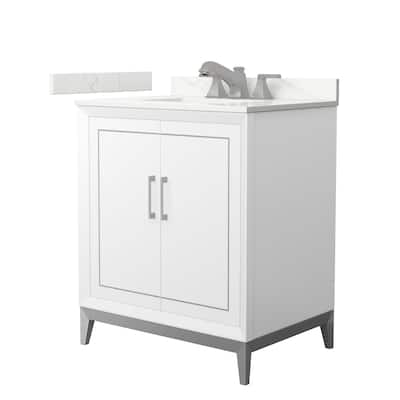 Wyndham Collection WCH515130S-QTZ-US3MXX Marlena 30" Free Standing