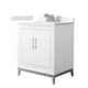 Option White / Giotto Quartz Top / Brushed Nickel