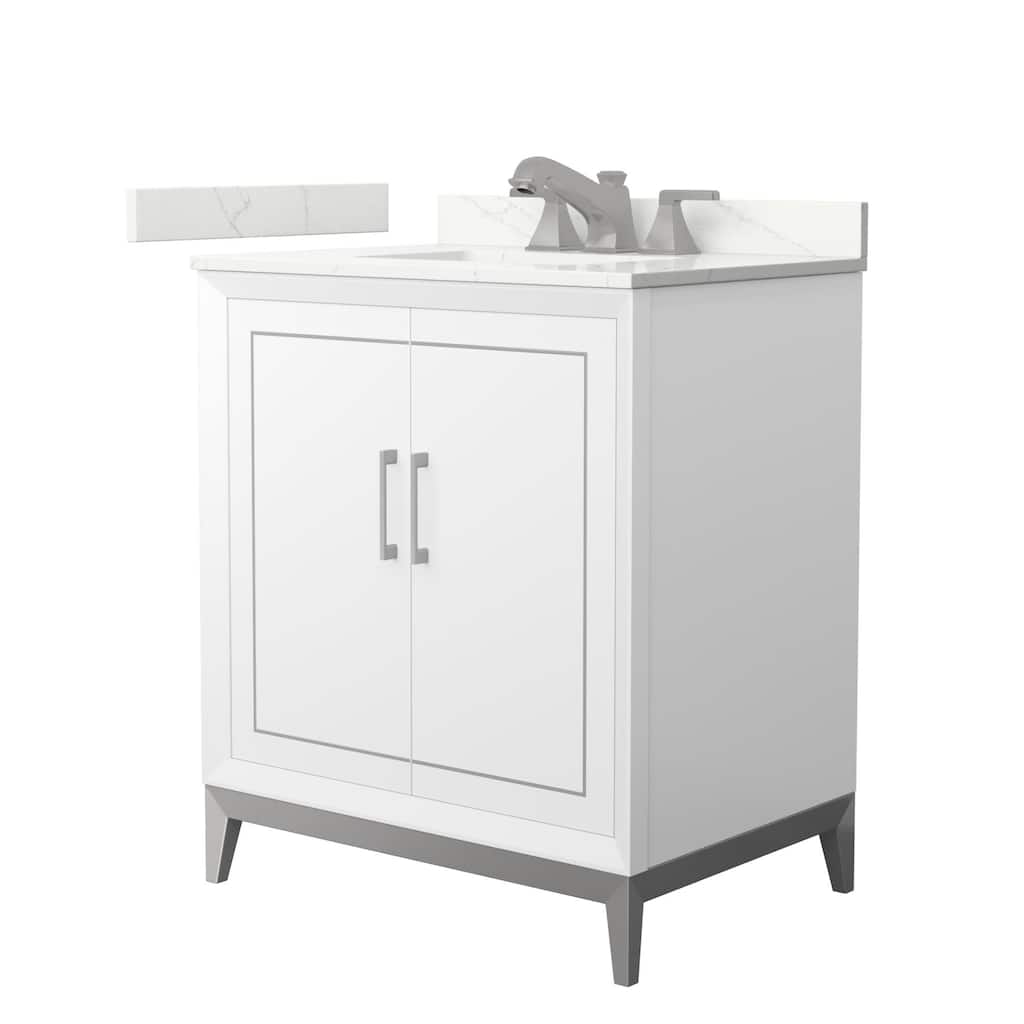 Wyndham Collection WCH515130S-QTZ-US3MXX Marlena 30" Free Standing