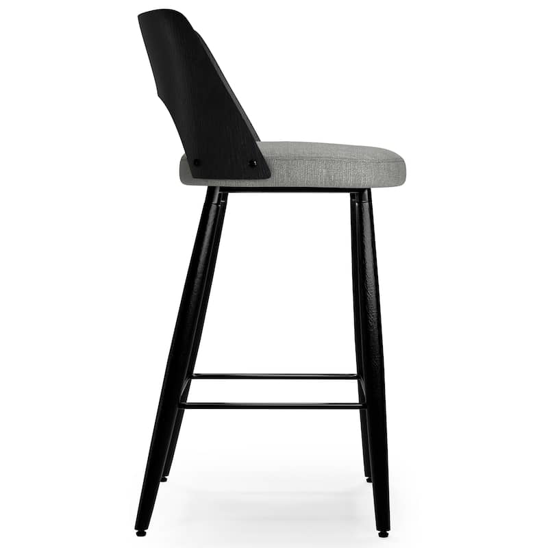 WYNDENHALL Addley Contemporary 16 inch Counter Height stool (Set of 2) - 18.5"D x 17.5"W x 34.6"H