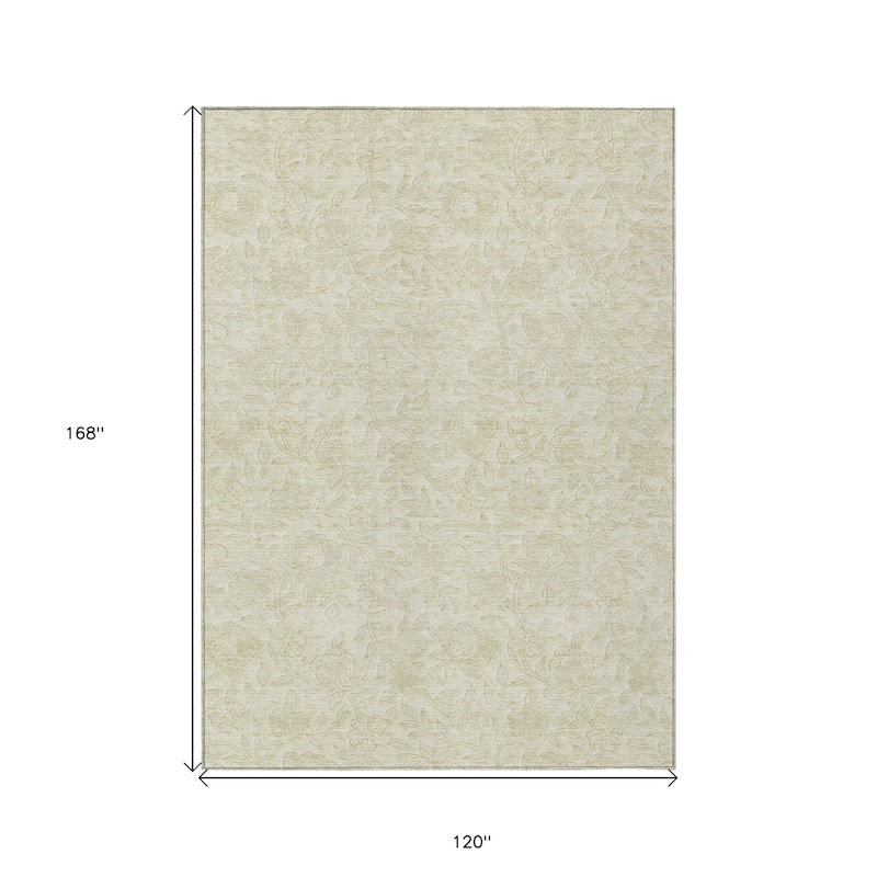 HomeRoots Floral Transitional Rectangle Outdoor Rug