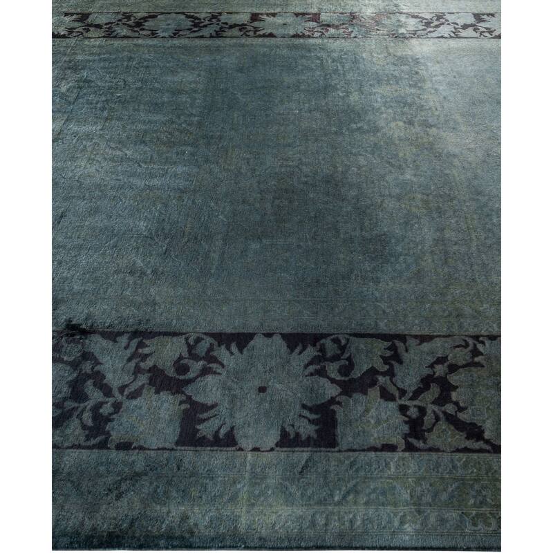 Overdyed One-of-a-Kind Hand-Knotted Area Rug - Black - 8' 10" x 11' 6"