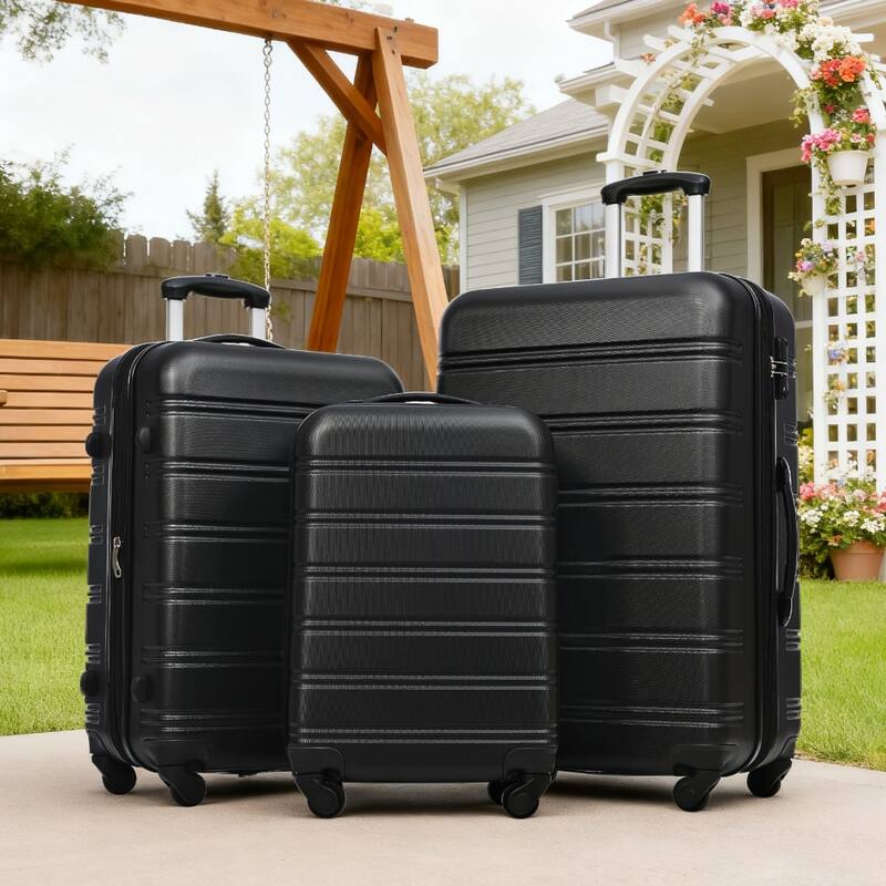 3 Piece Luggage Set Hardside Spinner Suitcase with TSA Lock 20IN 24IN 28IN Available