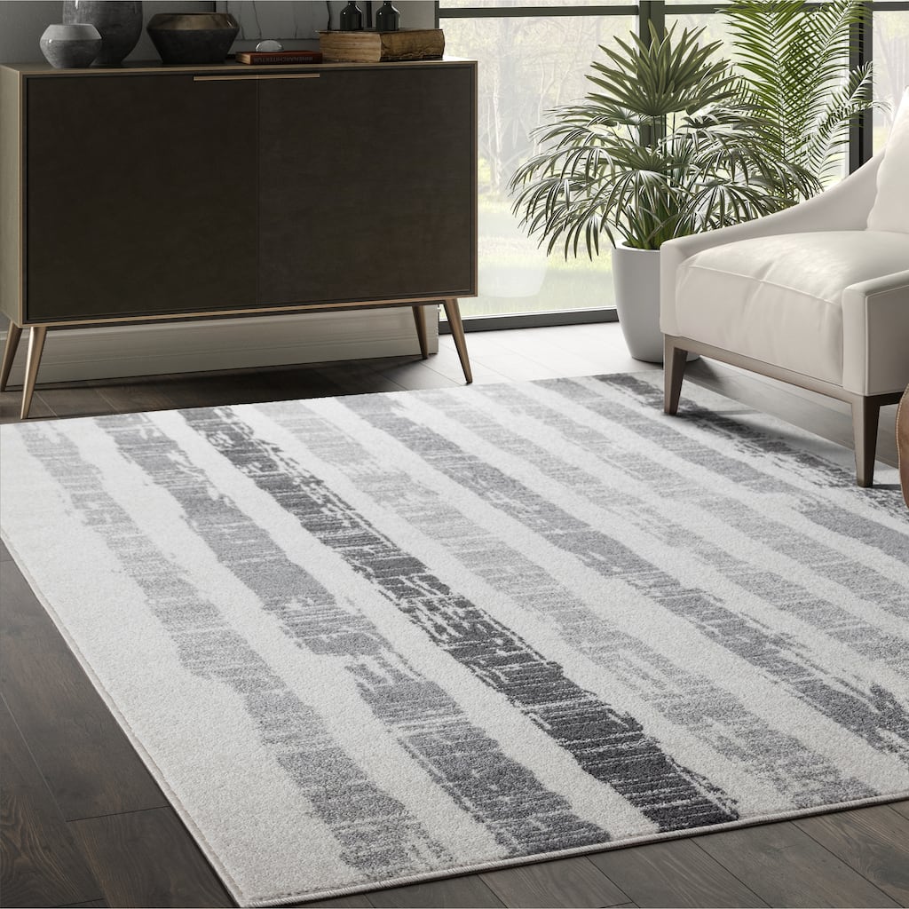 Abani Casa Faded Striped Morrocan Inspired Area Rug