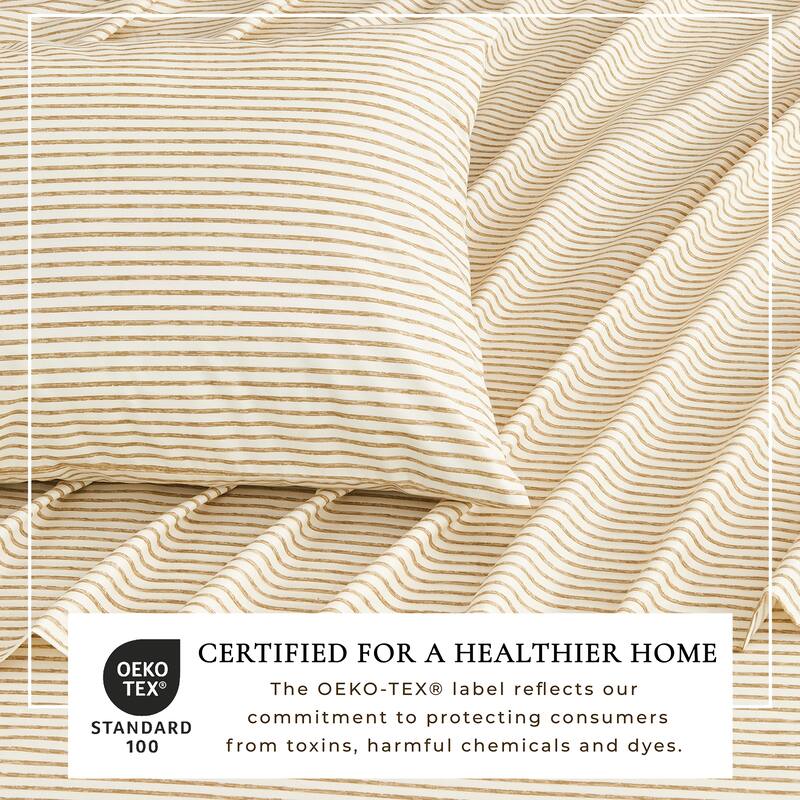 Linery & Co. Ultra-Soft Striped Brushed Microfiber Sheet Set
