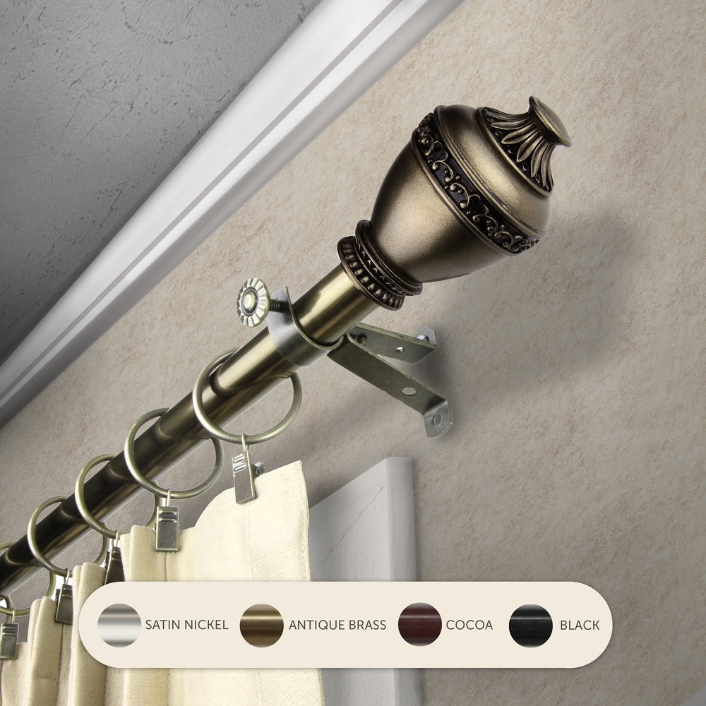 InStyleDesign Leeland Adjustable Curtain Rod 13/16 inch dia.