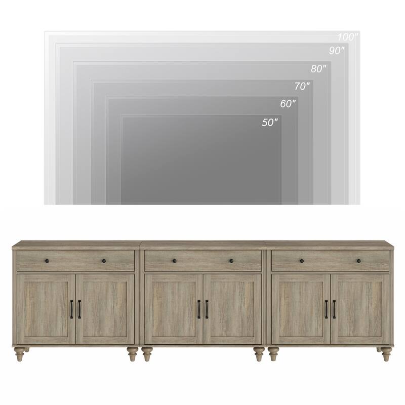 Farmhouse Sideboard, Buffet Cabinet with Storage Cabinets