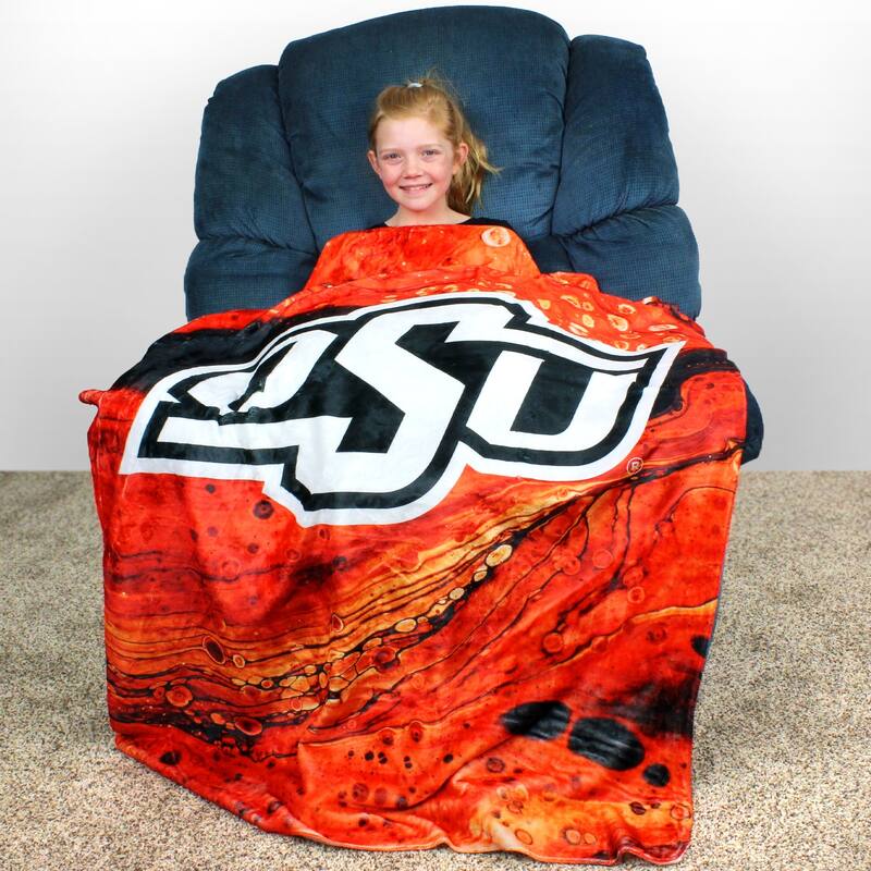 Oklahoma State Cowboys Sublimated Soft Throw Blanket