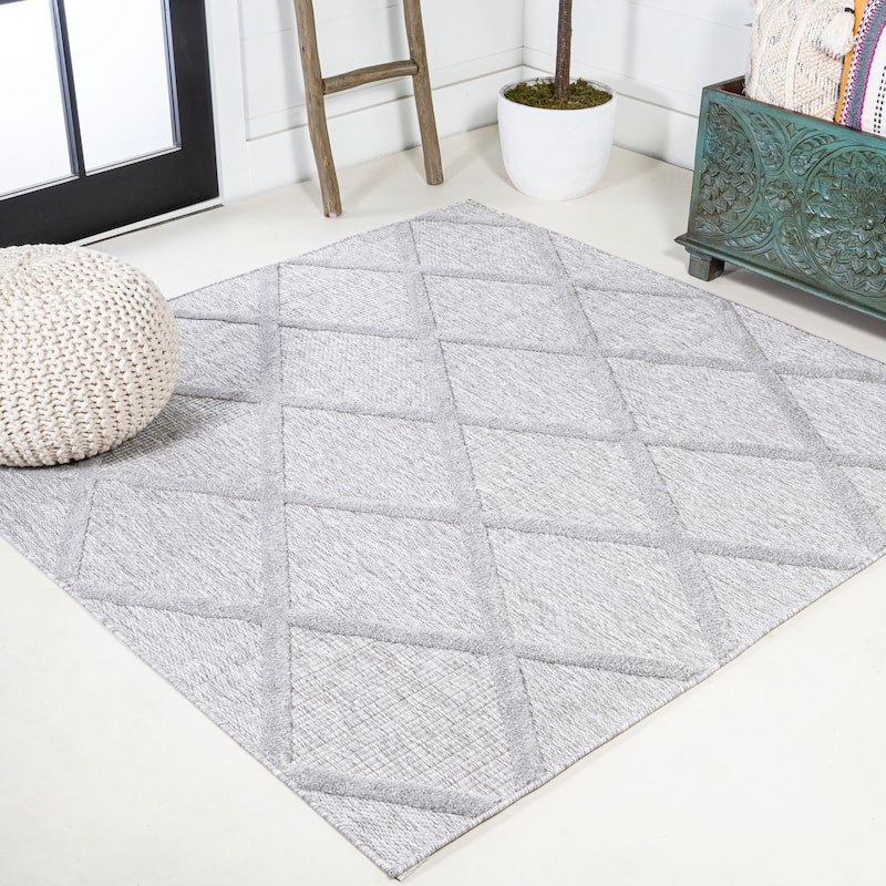JONATHAN Y Talaia Diamond Trellis Indoor/Outdoor Area Rug