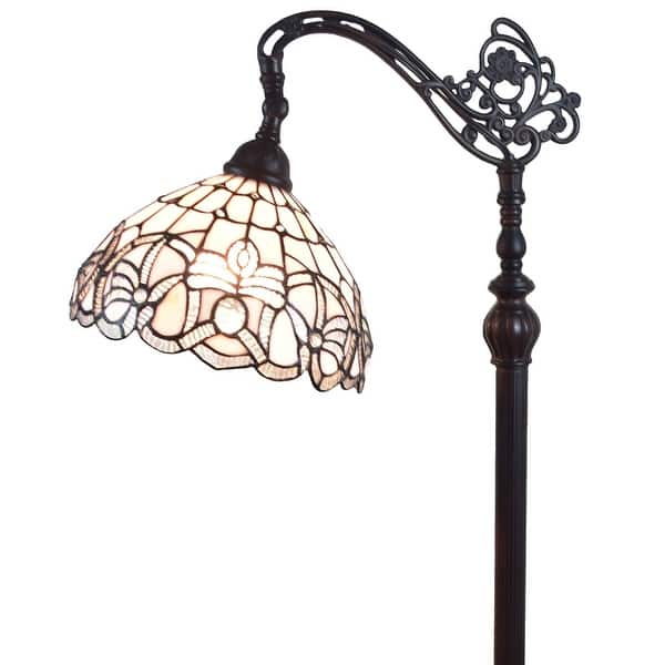 Shop Tiffany Style Floor Lamp Arched 62 Tall Stained Glass White