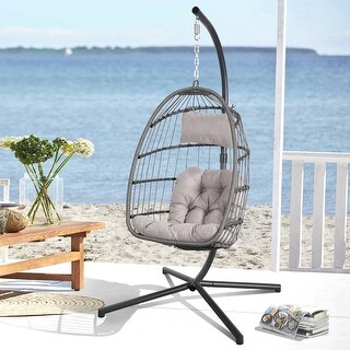 Wicker Outdoor Hanging Egg Swing Chair