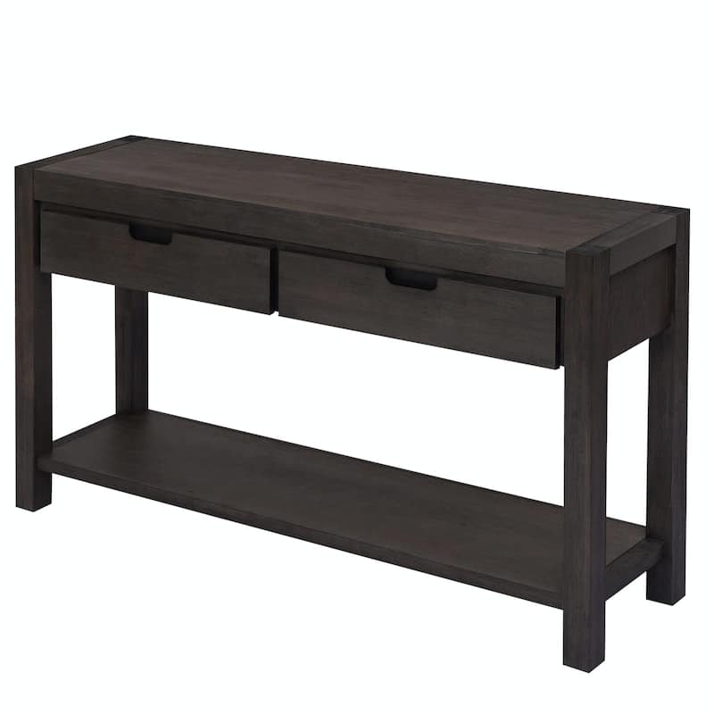 Elegant Acacia Wood Veneer Console Table