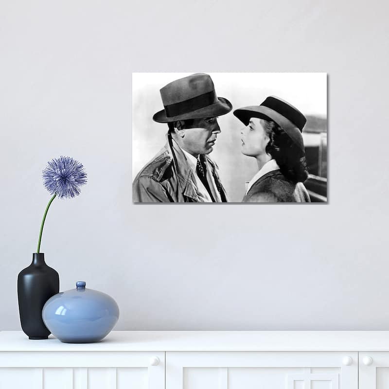 iCanvas "Casablanca With Bergman & Bogart - 1943 Oscar Outstanding Motion Picture" by Rue Des Archives Canvas Print - 12x18x1.5