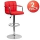 preview thumbnail 31 of 103, Quilted Vinyl Adjustable Chrome Bar Stool (Set of 2)