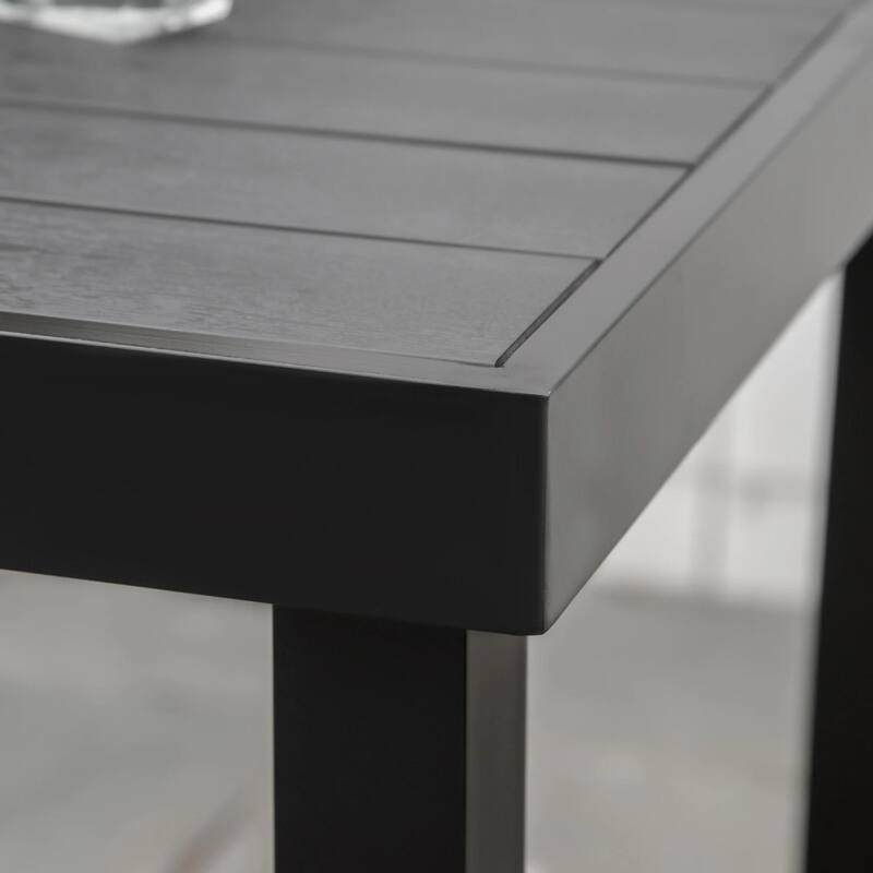 Patio Dining Table for 4,Rectangular Aluminum Outdoor Table for Garden