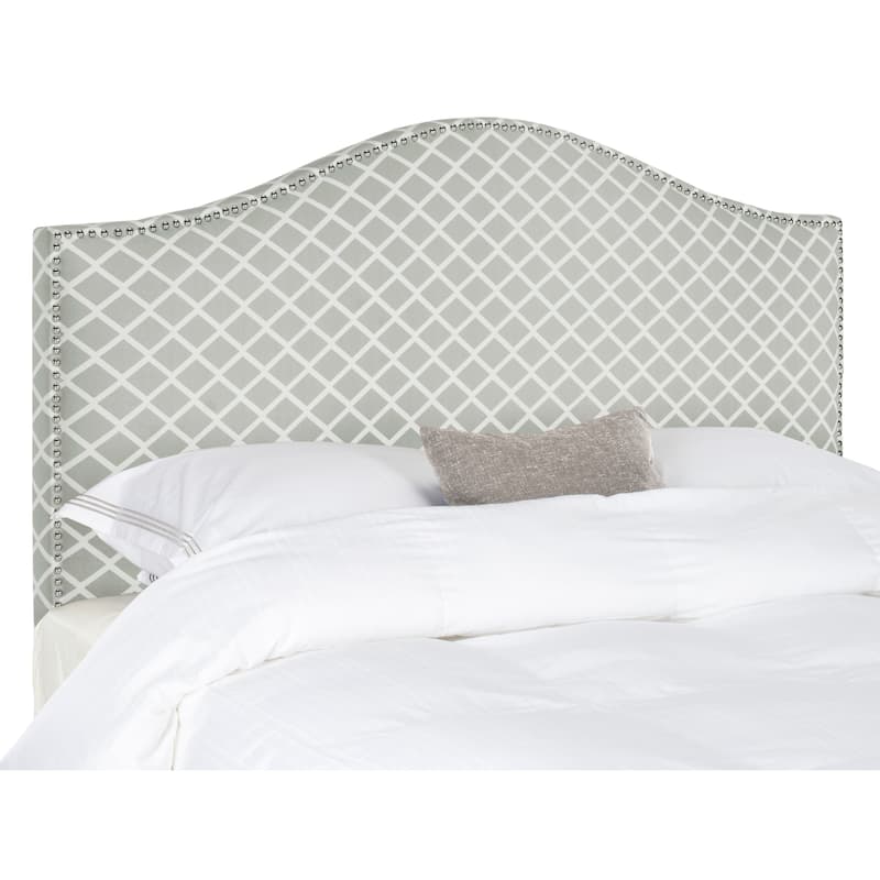 SAFAVIEH Somer Grey/ White Diamond Camelback Headboard - Grey - Full