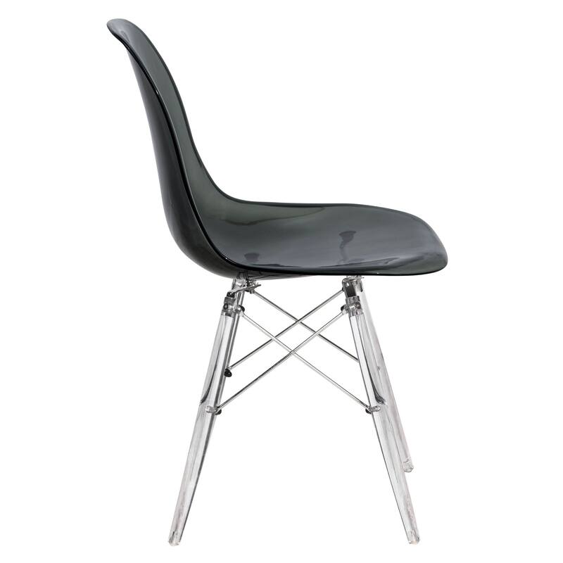 Crescro Dining Chair in Acrylic with Eifel Legs Design Banquet Side Chair (Set of 4) for Indoor and Outdoor - 32" Height