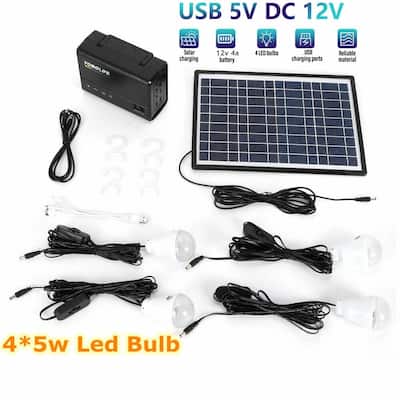 Outdoor Solar Power Generator with LED LIght Panel