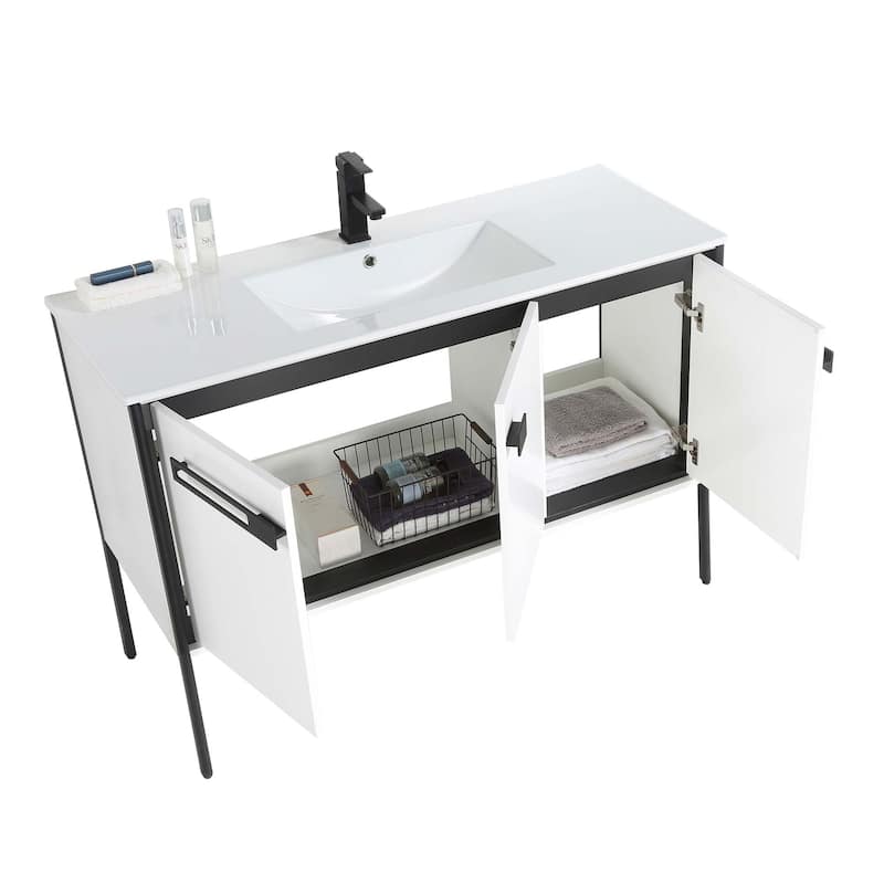 Fine Fixtures Oakville Bathroom Vanity with White Ceramic Sink