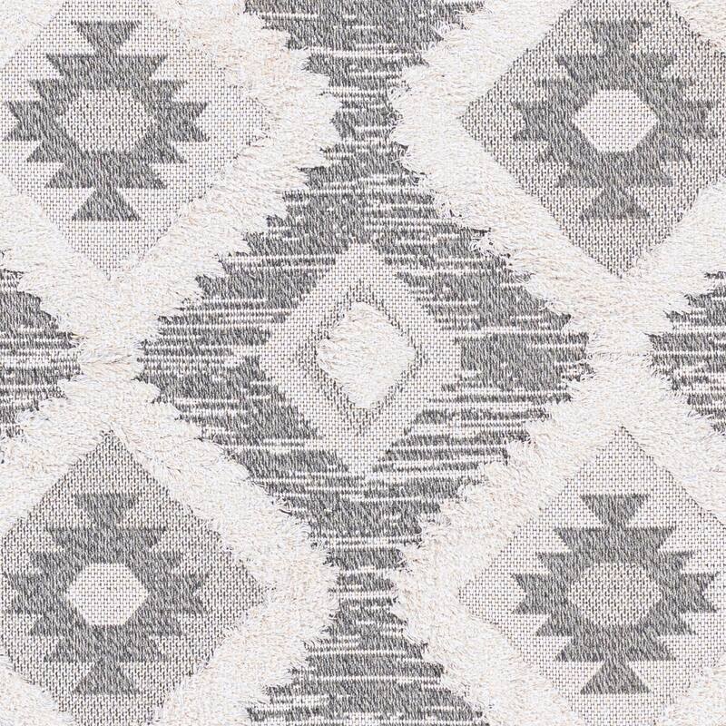 Livabliss Morocotton Boho Diamond Cotton Area Rug