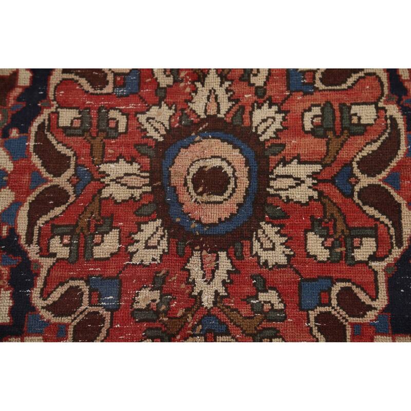 Bakhtiari Persian Antique Area Rug Hand-Knotted Wool Carpet - 7'0"x 10'0"