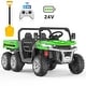 preview thumbnail 2 of 33, 24V 6 Wheels Kids Ride on Truck Car for 3-8 Yrs Old Boys Girls Green