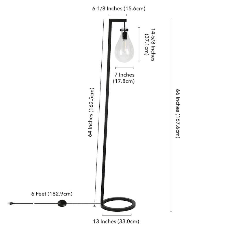 Anslem Floor lamp in blackened bronze
