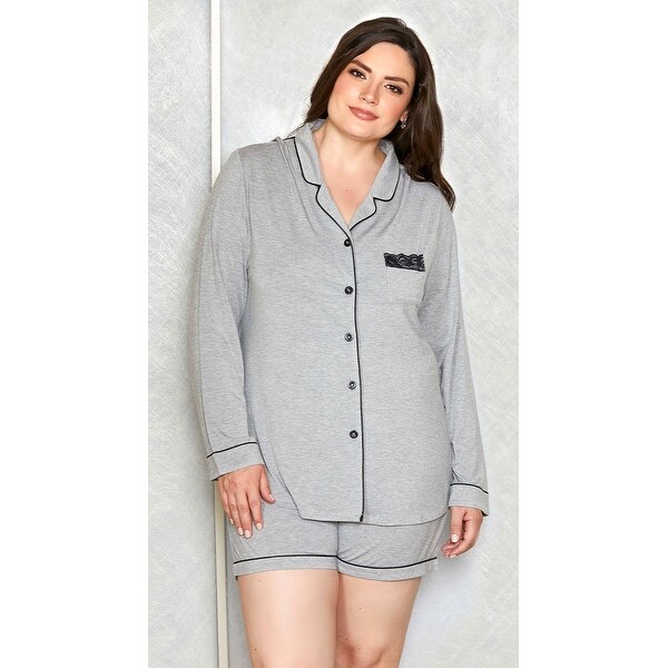 button down sleep shirt plus size