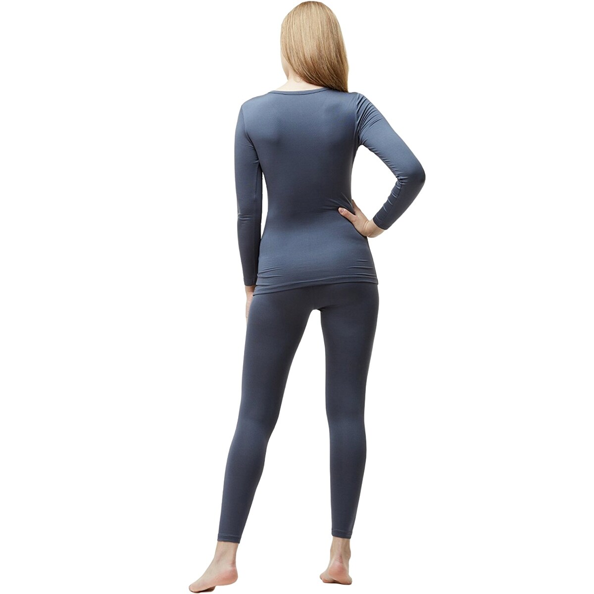 TSLA Damen Thermale Wintergear Mikrofaser Top /& Bottom Wintergear Fleeced Gef/üttert Set