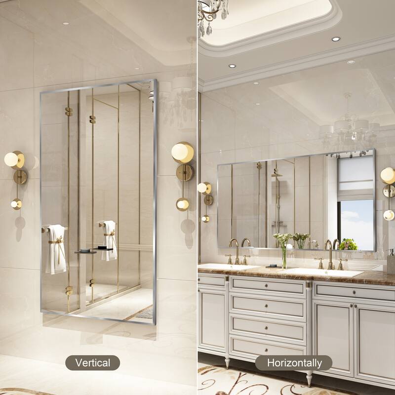 QuivaraView Wall Mounted Aluminum Frame Bathroom Vanity Mirror