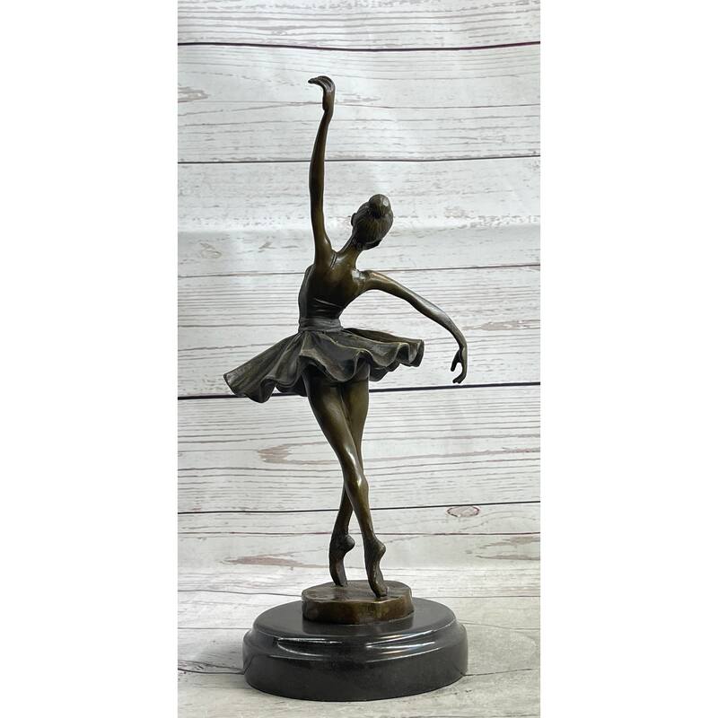 Signed Original Milo Prima Ballerina Graceful Ballet Dancer Bronze Sculpture Art