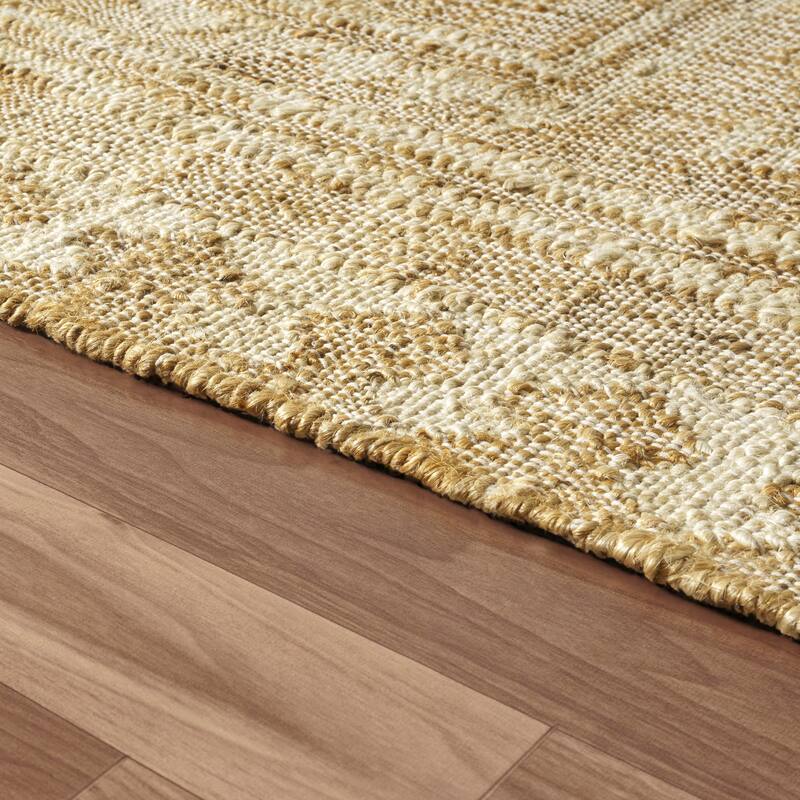 Sevita Ivory/Brown Abstract Indoor Area Rug