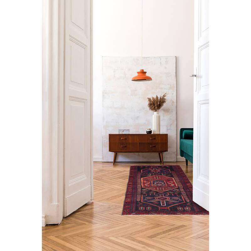 ECARPETGALLERY Hand-knotted Konya Anatolian Black, Red Wool Rug - 4'6 x 10'9