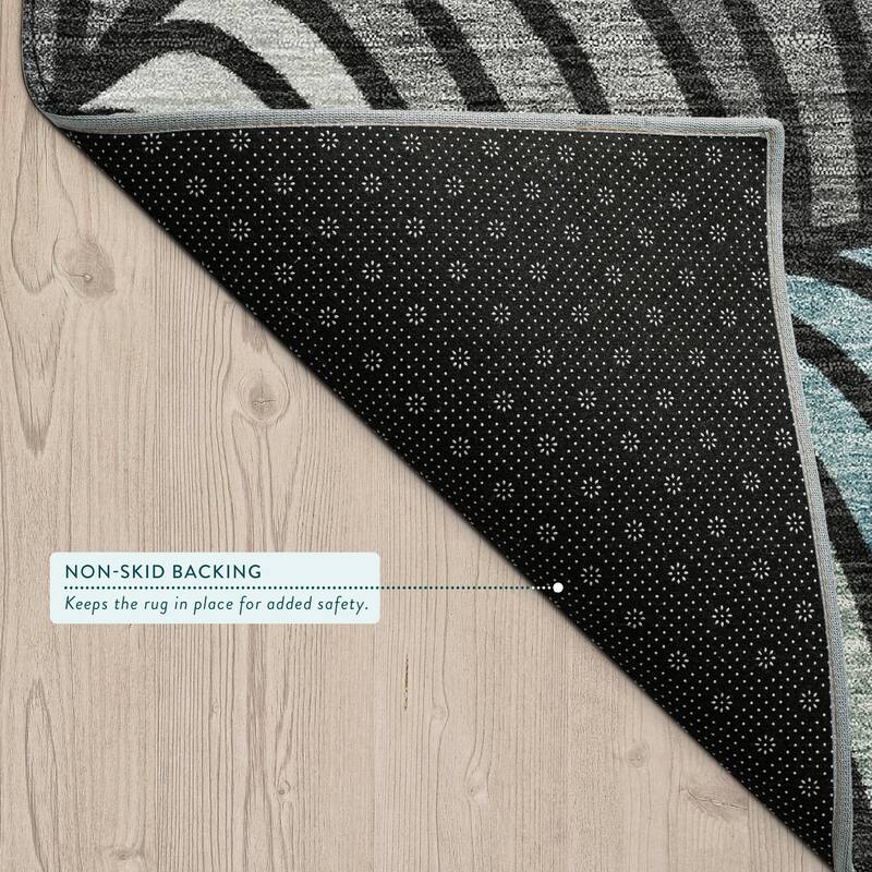 Machine Washable Indoor/ Outdoor Modern Parsons Chantille Rug