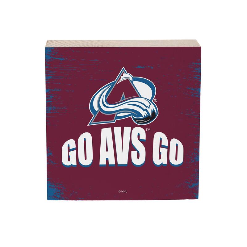 Colorado Avalanche Wooden Tabletop Mantel Shelf Sign