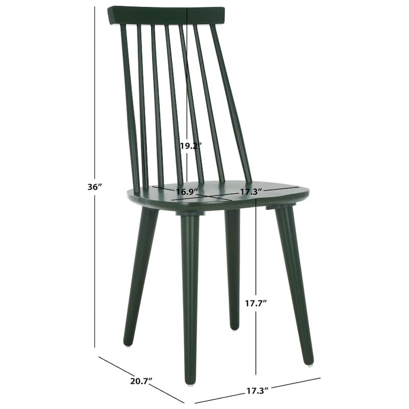 SAFAVIEH Home Burris 18-inch Side Chair [SET of 2] - 17"W x 21"D x 36"H - Garden Green
