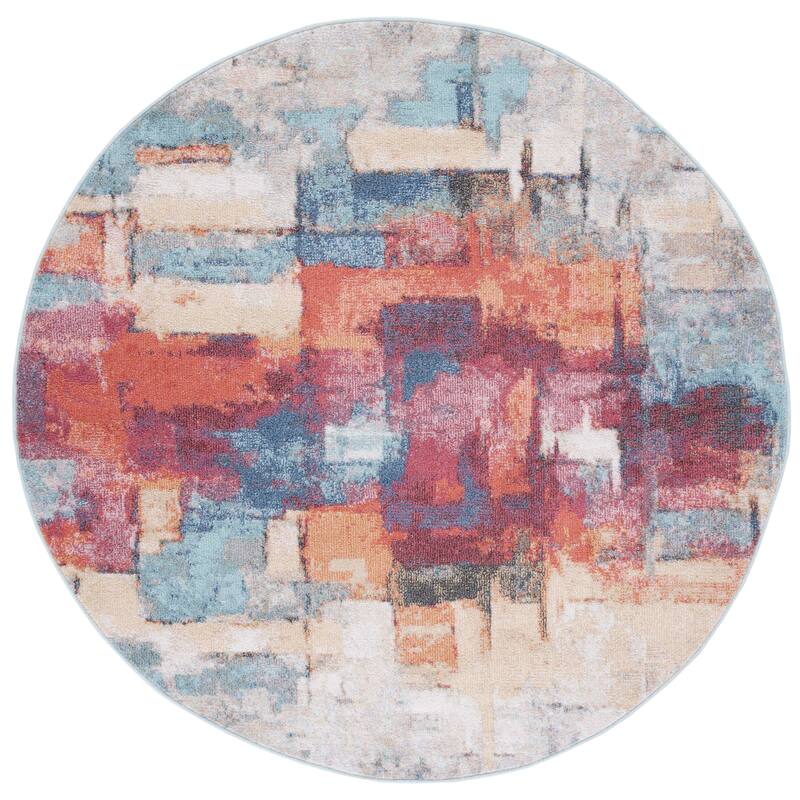 SAFAVIEH Phoenix Verda Modern Abstract Rug