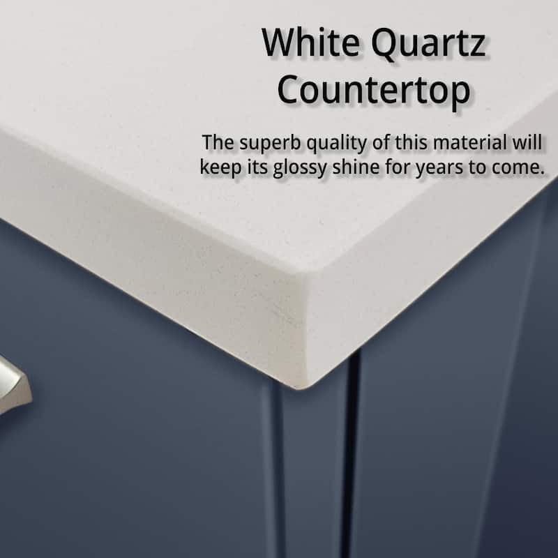 Geneva Bath Vanity Quartz Top, Sink and Faucet