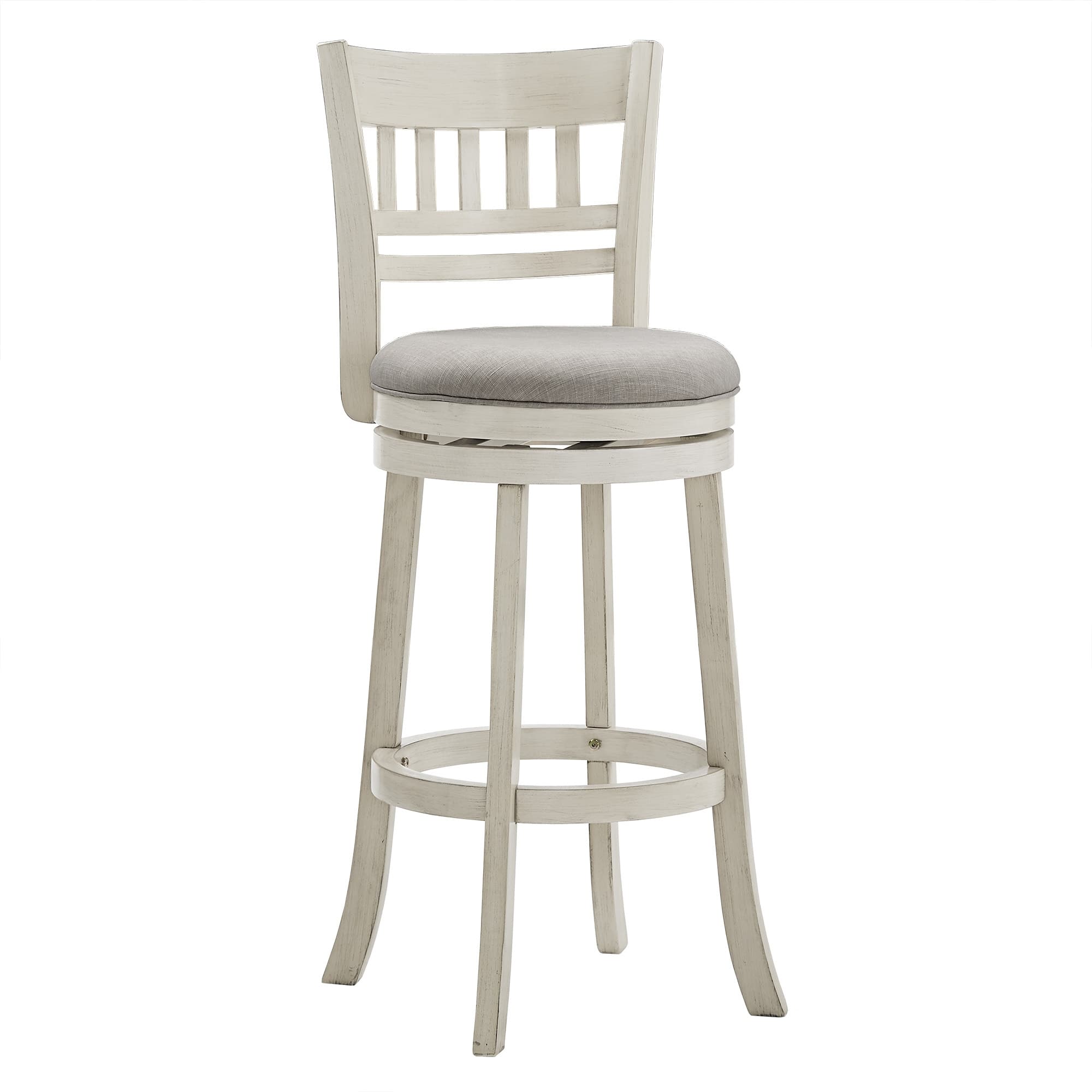 Option Antique White Finish-Grey Linen-Lattice