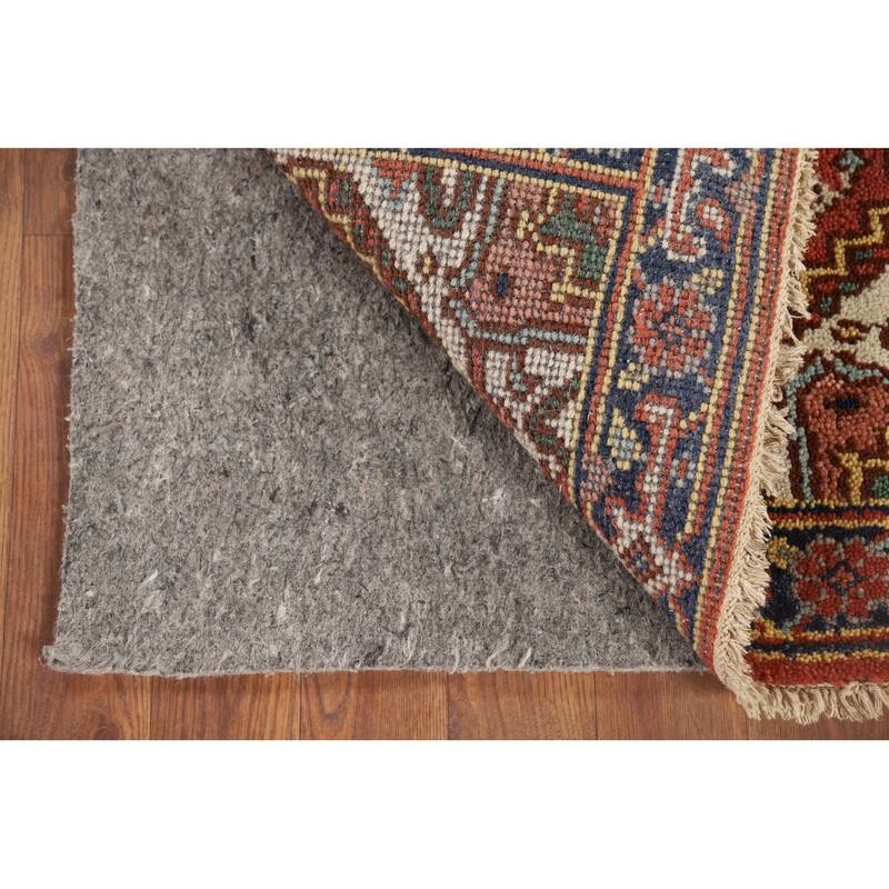 Orange Heriz Serapi Indian Accent Rug Handmade Wool Carpet - 2'0" x 3'0"