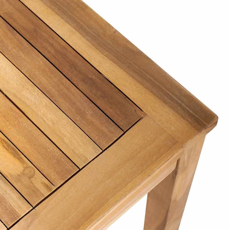 vidaXL Garden Table Natural 95 x 45 x 40 cm Solid teak wood - 37.4 x 17.7 x 15.7