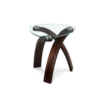 Magnussen Home Allure Hazelnut Oval End Table - 23''W x 23''D x 24''H
