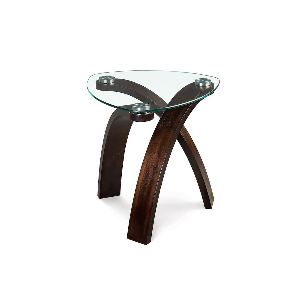 Magnussen Home Allure Hazelnut Oval End Table - 23''W x 23''D x 24''H