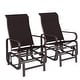 preview thumbnail 11 of 32, Outsunny Outdoor Glider Chair Set of 2, Gliders for Outside Patio with Smooth Rocking Mechanism