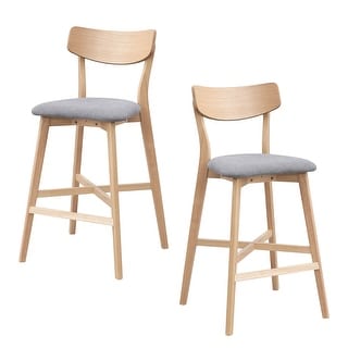 Wooden Dining Chair Set of 2, Soft Upholstered Kitchen Island Chair ...