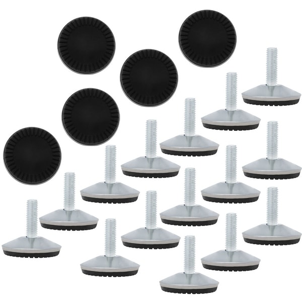 M10 x 30 x 50mm Screw on Furniture Glide Leveling Feet Adjustable Leveler Pad for Chair Industrial Machine Desk Leg 20pcs