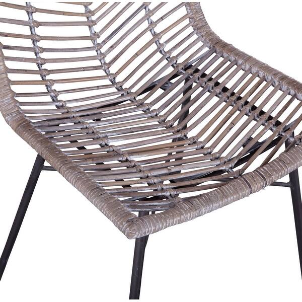 Bali Kubu Rattan Dining Chairs Set Of 2 Overstock 31267583 Grey