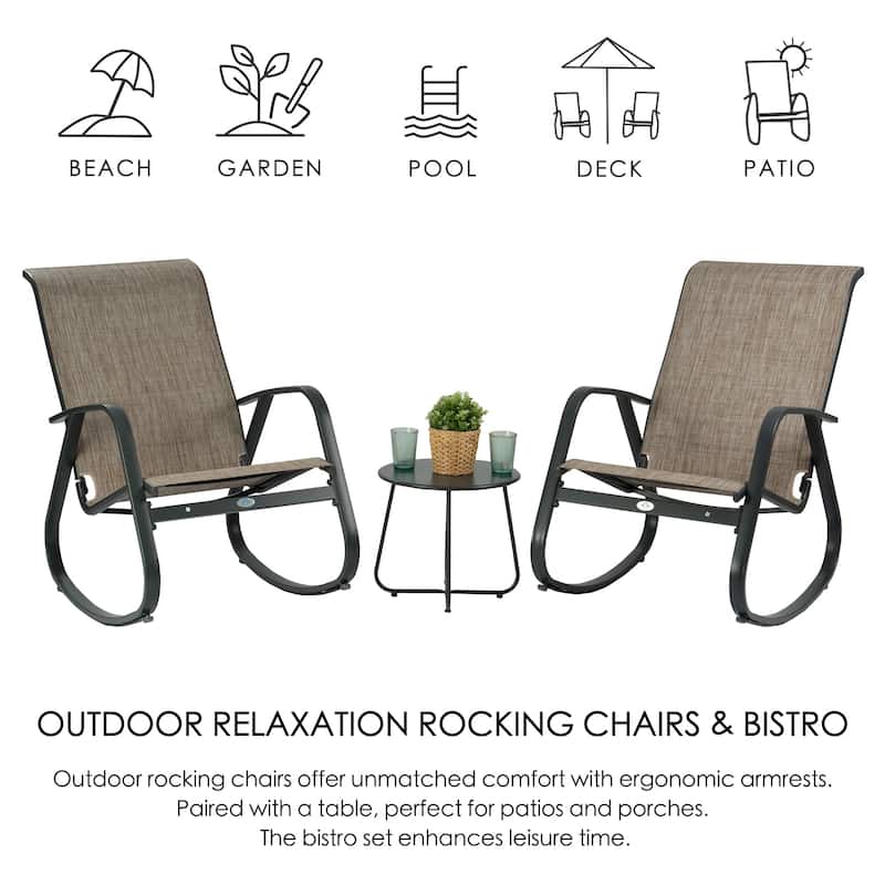 Kozyard Outdoor Contemporary Patio Rocking Sling Chair