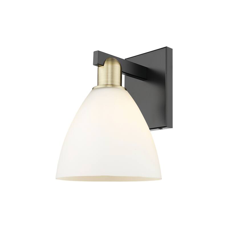 Innovations Lighting Endless Possibilities Arcadia - Bristol - 1 Light 8" Sconce - Matte White/Black Antique Brass